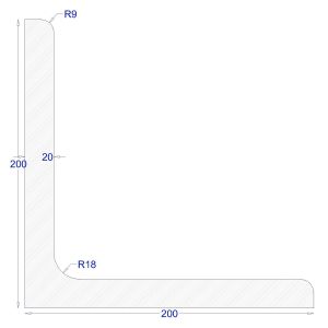 ΓΩΝΙΑ ΓΑΛΒΑΝΙΖΕ 200*200*20 (6m)