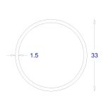ΣΩΛΗΝΑ ΜΑΥΡΗ 1,5mm Φ33 (6m)