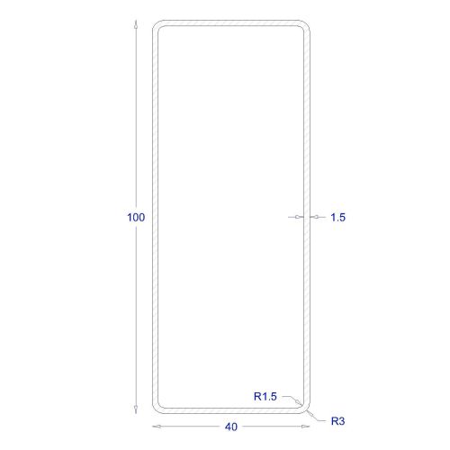 ΣΤΑΡΝΤΖΑΡΙΣΤΟ ΓΑΛΒΑΝΙΖΕ 100*40 (5m)