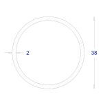 ΣΩΛΗΝΑ ΜΑΥΡΗ 2mm Φ38 (6m)
