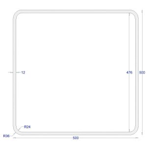 ΚΟΙΛΟΔΟΚΟΣ ΓΑΛΒΑΝΙΖΕ 500*500*12 (6m)