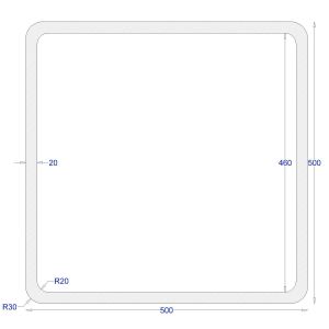 ΚΟΙΛΟΔΟΚΟΣ ΓΑΛΒΑΝΙΖΕ 500*500*20 (6m)