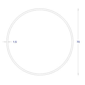 ΣΩΛΗΝΑ ΓΑΛΒΑΝΙΖΕ 1,5mm Φ70 (6m)