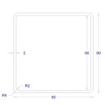 ΚΟΙΛΟΔΟΚΟΣ ΓΑΛΒΑΝΙΖΕ 2mm 60*60 (6m)