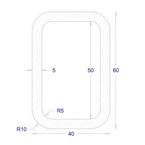 ΚΟΙΛΟΔΟΚΟΣ ΓΑΛΒΑΝΙΖΕ 60*40*5 (6m)