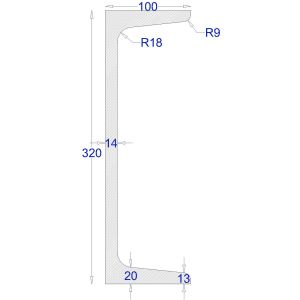 ΠΙ-UPN ΓΑΛΒΑΝΙΖΕ 320*100 (6m)