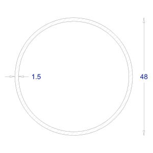 ΣΩΛΗΝΑ ΓΑΛΒΑΝΙΖΕ 1,5mm Φ48 (6m)