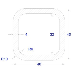 ΚΟΙΛΟΔΟΚΟΣ ΓΑΛΒΑΝΙΖΕ 40*40*4 (6m)