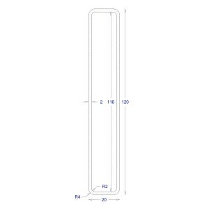 ΚΟΙΛΟΔΟΚΟΣ ΓΑΛΒΑΝΙΖΕ 2mm 120*20 (6m)