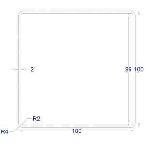 ΚΟΙΛΟΔΟΚΟΣ ΓΑΛΒΑΝΙΖΕ 2mm 100*100 (6m)