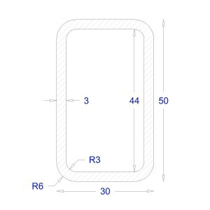 ΚΟΙΛΟΔΟΚΟΣ ΓΑΛΒΑΝΙΖΕ 50*30*3 (6m)