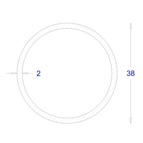 ΣΩΛΗΝΑ ΜΑΥΡΗ 2mm Φ38 (6m)