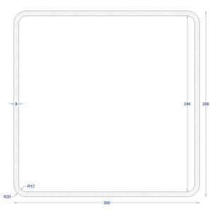 ΚΟΙΛΟΔΟΚΟΣ ΓΑΛΒΑΝΙΖΕ 300*300*8 (6m)