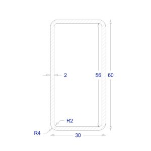 ΚΟΙΛΟΔΟΚΟΣ ΓΑΛΒΑΝΙΖΕ 2mm 60*30 (6m)