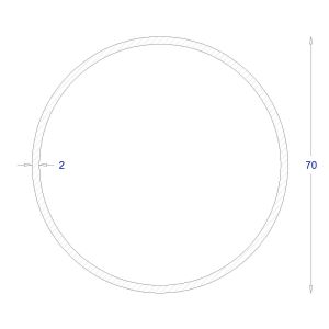 ΣΩΛΗΝΑ ΓΑΛΒΑΝΙΖΕ 2mm Φ70 (6m)
