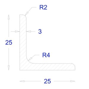 ΓΩΝΙΑ ΓΑΛΒΑΝΙΖΕ 25*25*3 (6m)