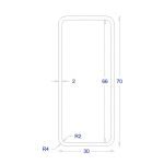 ΚΟΙΛΟΔΟΚΟΣ ΓΑΛΒΑΝΙΖΕ 2mm 70*30 (6m)