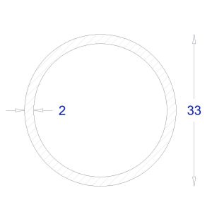 ΣΩΛΗΝΑ ΓΑΛΒΑΝΙΖΕ 2mm Φ33 (6m)