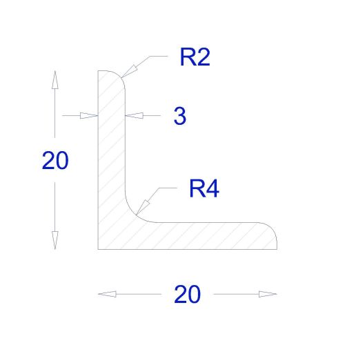 ΓΩΝΙΑ ΓΑΛΒΑΝΙΖΕ 20*20*3 (6m)