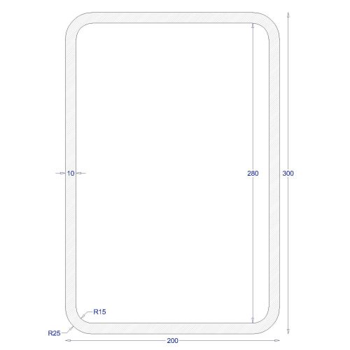 ΚΟΙΛΟΔΟΚΟΣ ΓΑΛΒΑΝΙΖΕ 300*200*10 (6m)