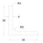 ΓΩΝΙΑ ΓΑΛΒΑΝΙΖΕ 30*30*4 (6m)